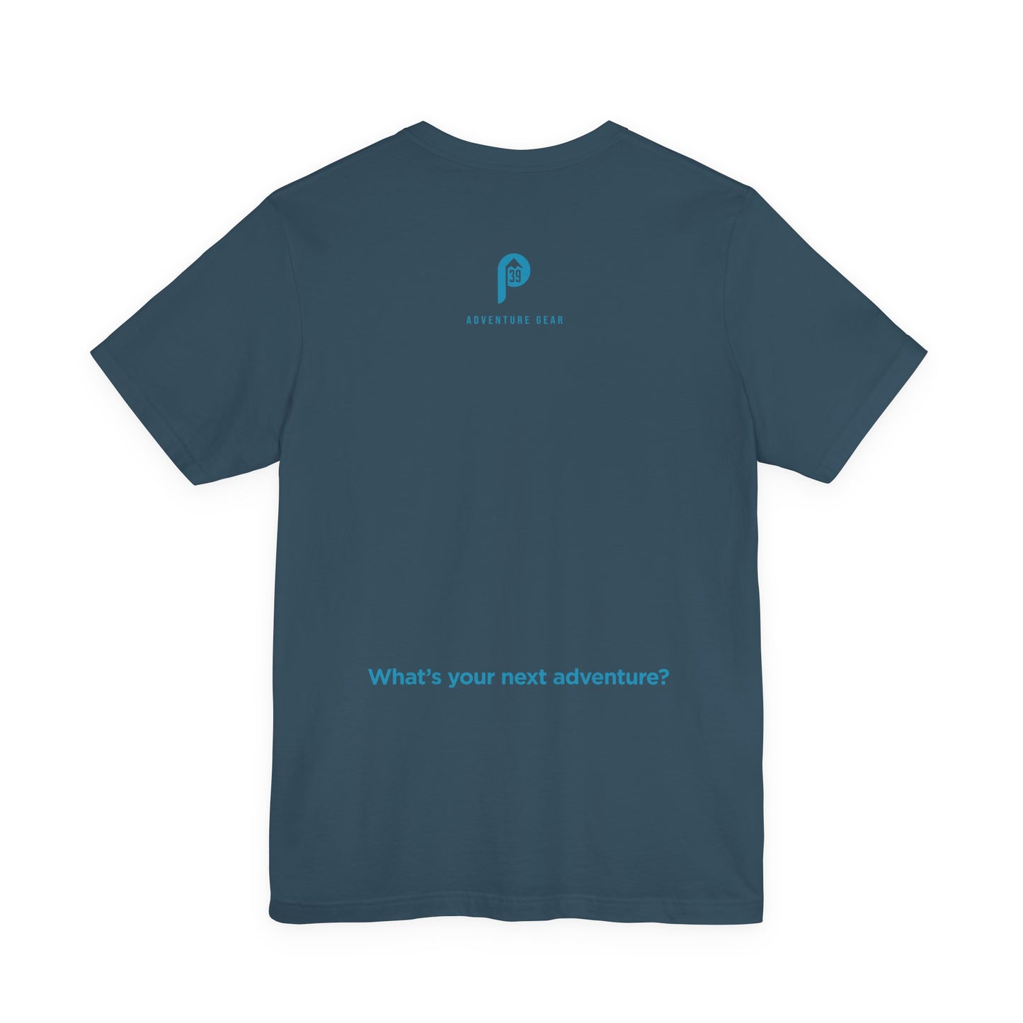 Unisex Adventure Gear Jersey Tee | Ride. Hike. Camp. Hunt. Live! | Blue