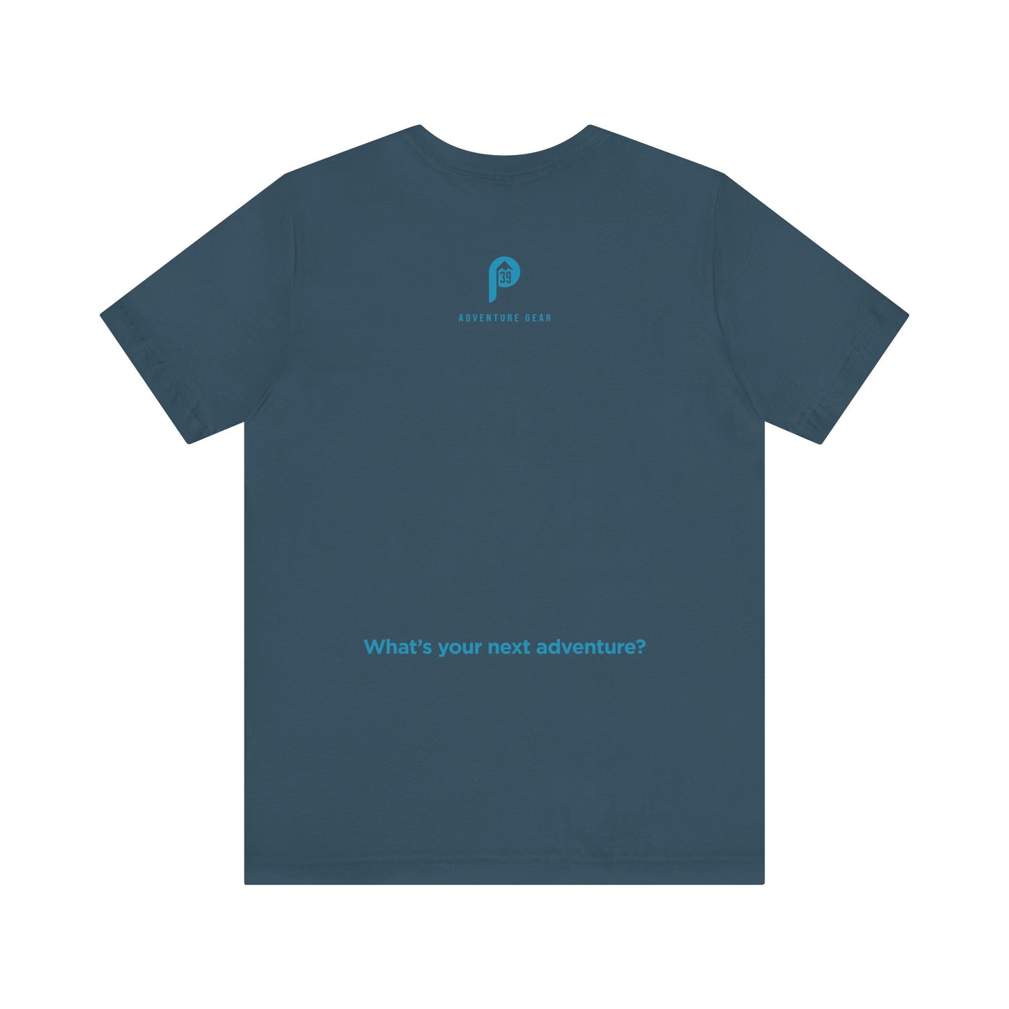 Unisex Adventure Gear Jersey Tee | Ride. Hike. Camp. Hunt. Live! | Blue