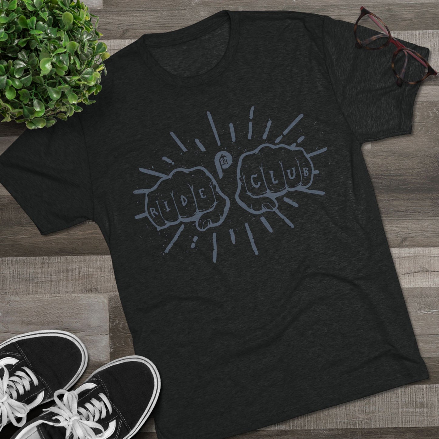 Unisex Adventure Gear Tri-Blend Tee | Ride Club | Black