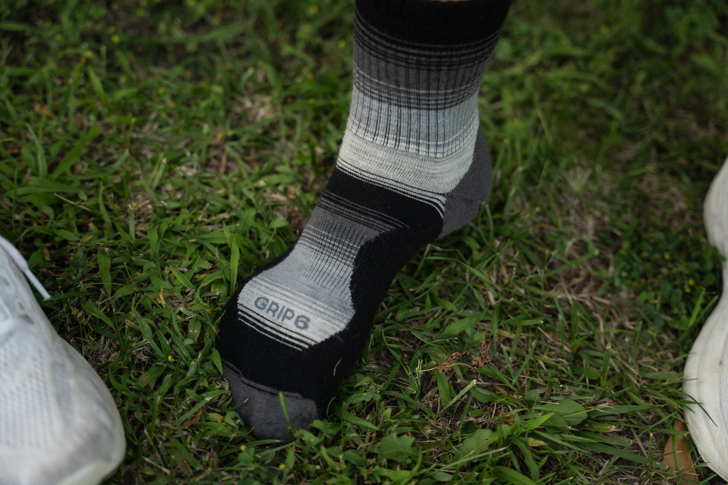 Wool Micro Crew Sock - Fade Black