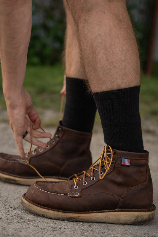 Wool Boot Sock - Black