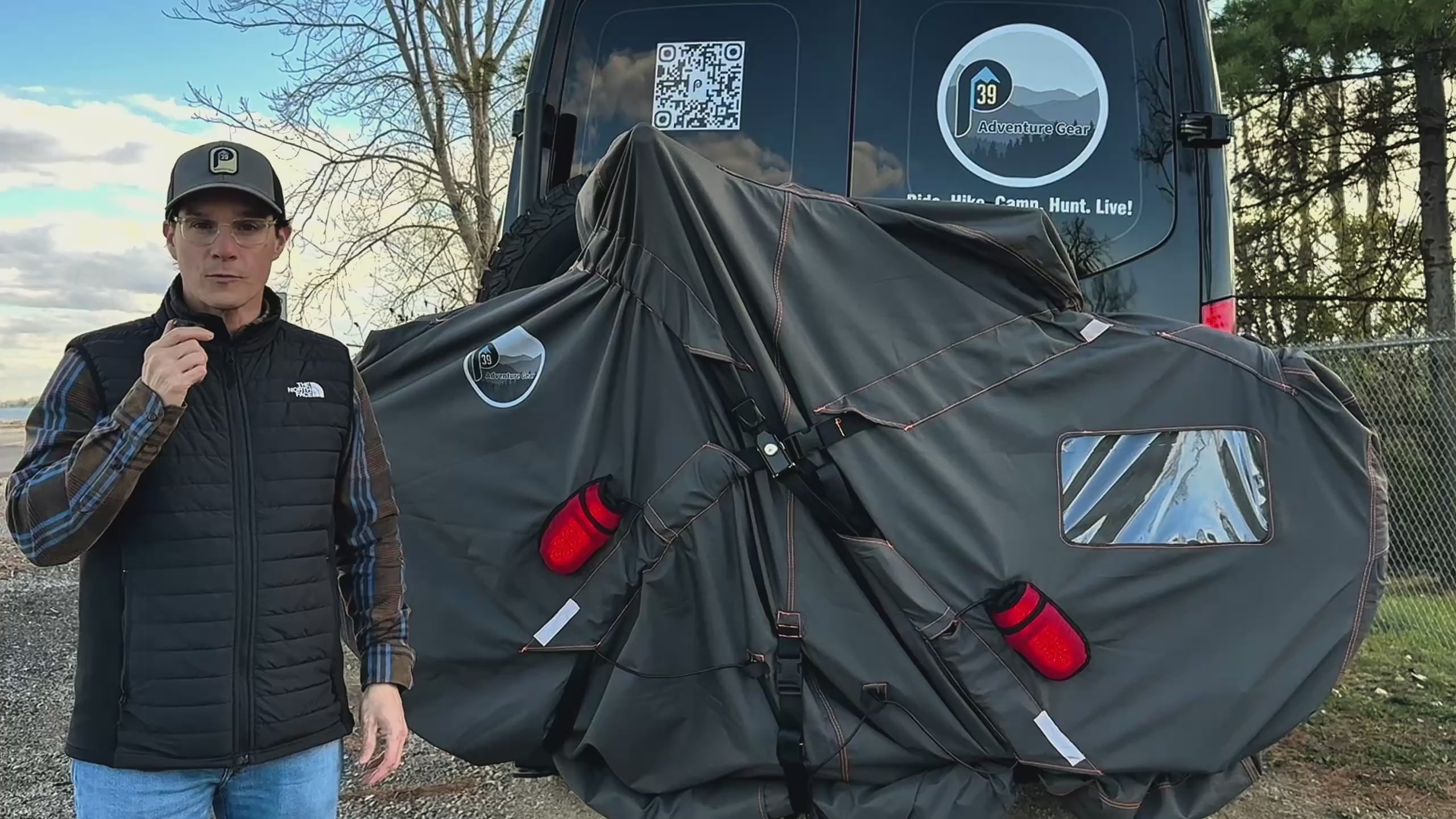 Load video: Introducing P39 Adventure Gear Bike Cover